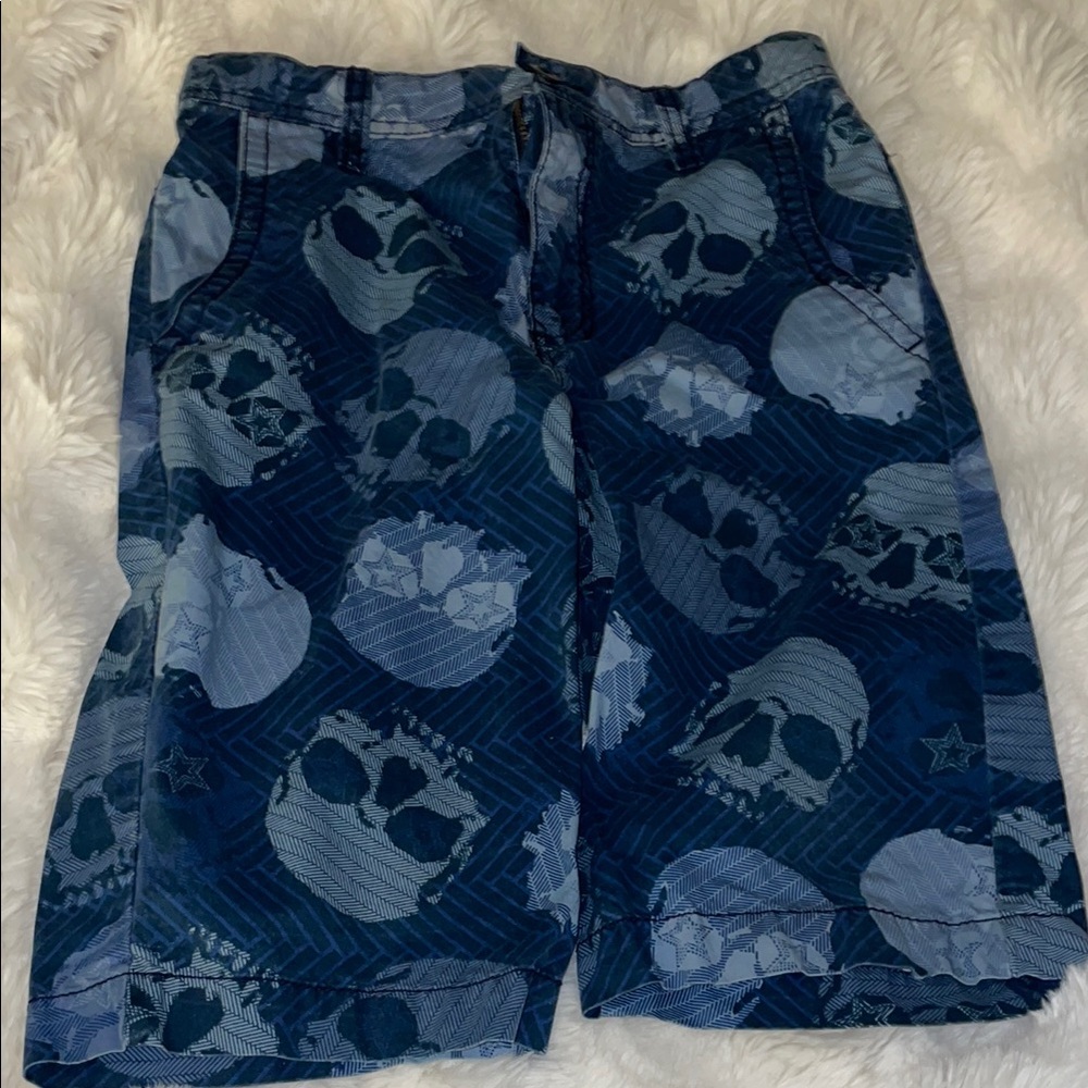 Blue Skull Pattern Men's Shorts